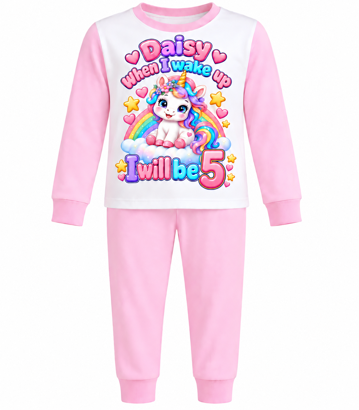 Personalised Girls Birthday Unicorn Pyjamas – When I Wake Up I Will Be 2–7
